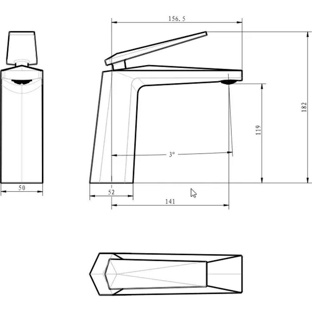 Смеситель для раковины Boheme Venturo 381-B