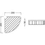 Полка корзина Aquatek AQ4906MB угловая Черная матовая