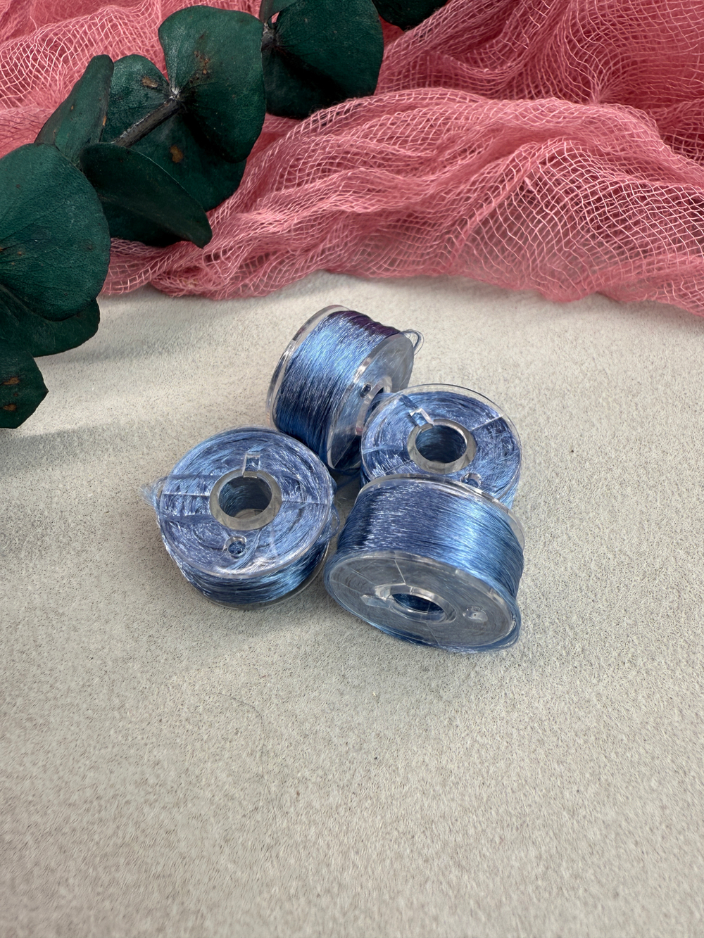 Нитки для оплетки проволоки, полиэстер, №8 Темно-синий