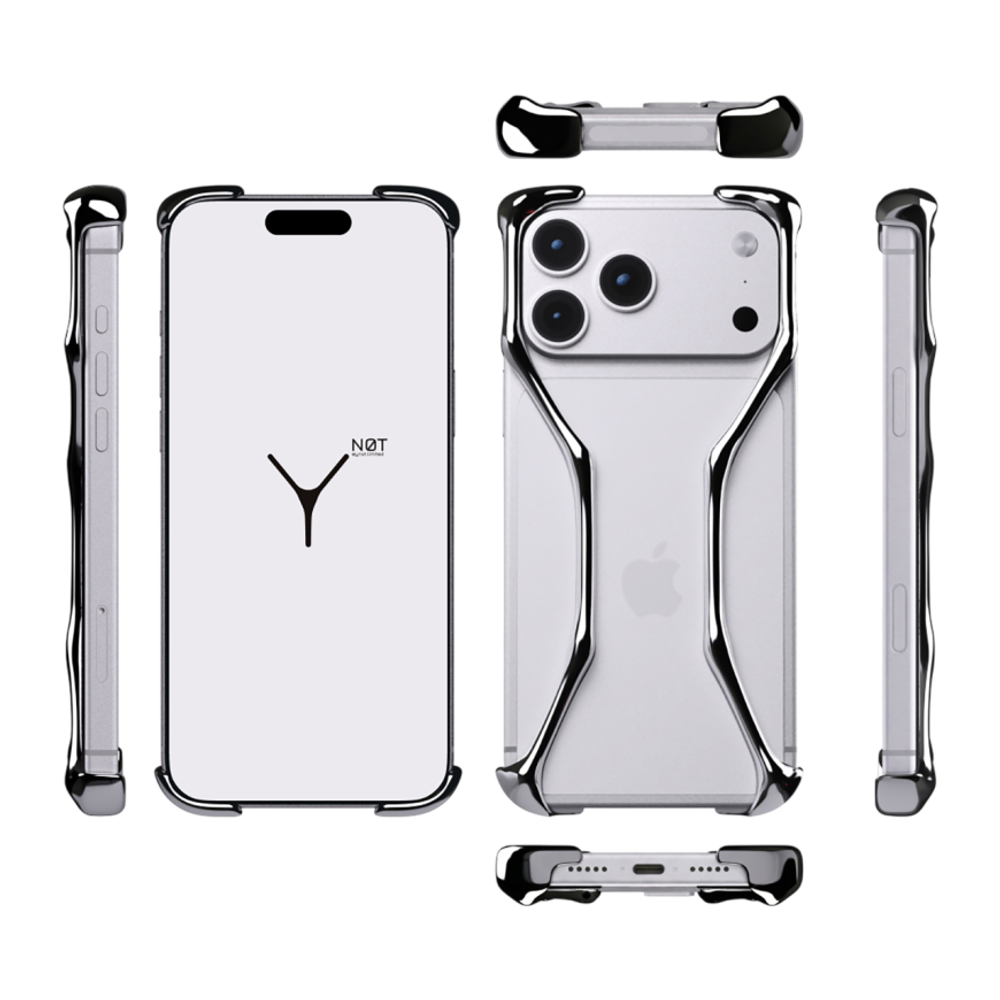 Стальной ювелирный чехол-бампер YNOT Shell Aerospace Steel для iPhone 17 Pro Max Дизайнерский чехол из авиационной стали