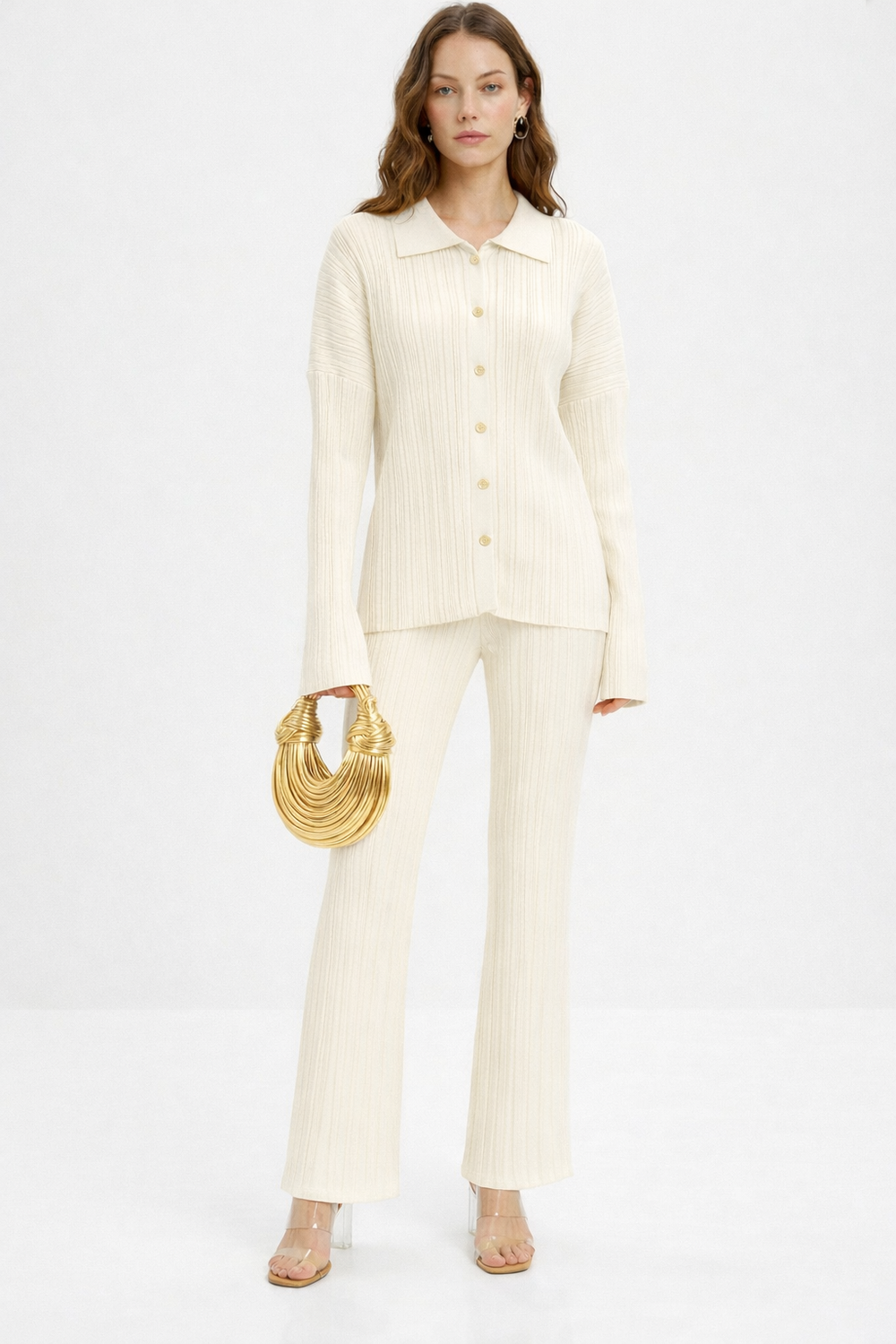 Брюки в рубчик