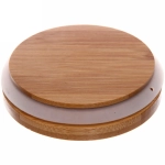 Банка для продуктов стеклянная 700мл «Хай-Тек» с бамбуковой крышкой 11*12,5см