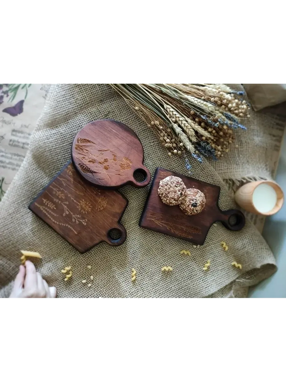 Набор досок разделочных из дерева сервировочных 3 шт.