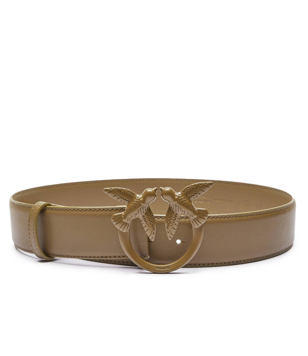 Кожаный ремень LOVE BERRY Pinko - хаки(100120 A1K2)