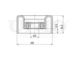 Ролик натяжной приводного ремня UNIO TNS-10215