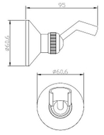 Держатель для душа ESKO, бронза, арт. SH105Br