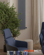 Радиатор WARMMET водяной настенный вертикальный Power 76V (W) СЕРЫЙ RAL7040