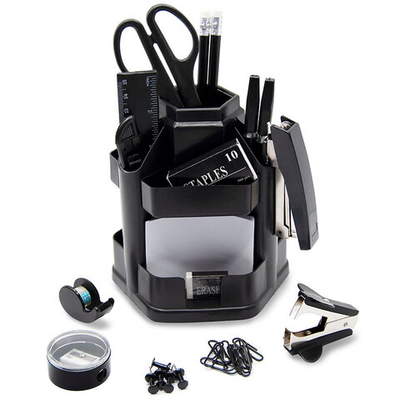 Настольный набор Silwerhof "172022", 17 предметов, вращающийся черный