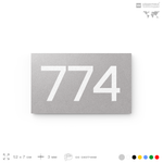 Номер на дверь 774, табличка на дверь для офиса, квартиры, кабинета, аудитории, склада, серая 120х70 мм, Айдентика Технолоджи