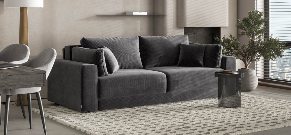 Диван Босс Прайм Вельвет Корд графит