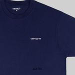  Футболка мужская Carhartt WIP Script Embroidery артикул:I030435_air_force_blue - купить в магазине Дайс