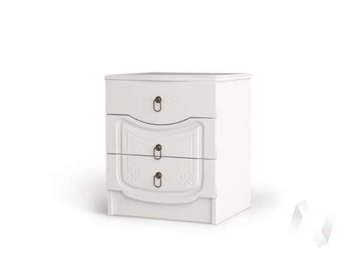 Тумбы Спальня Мария (белый/белый глянец холодный)