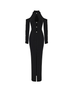 Платье миди из крепа с кристаллами