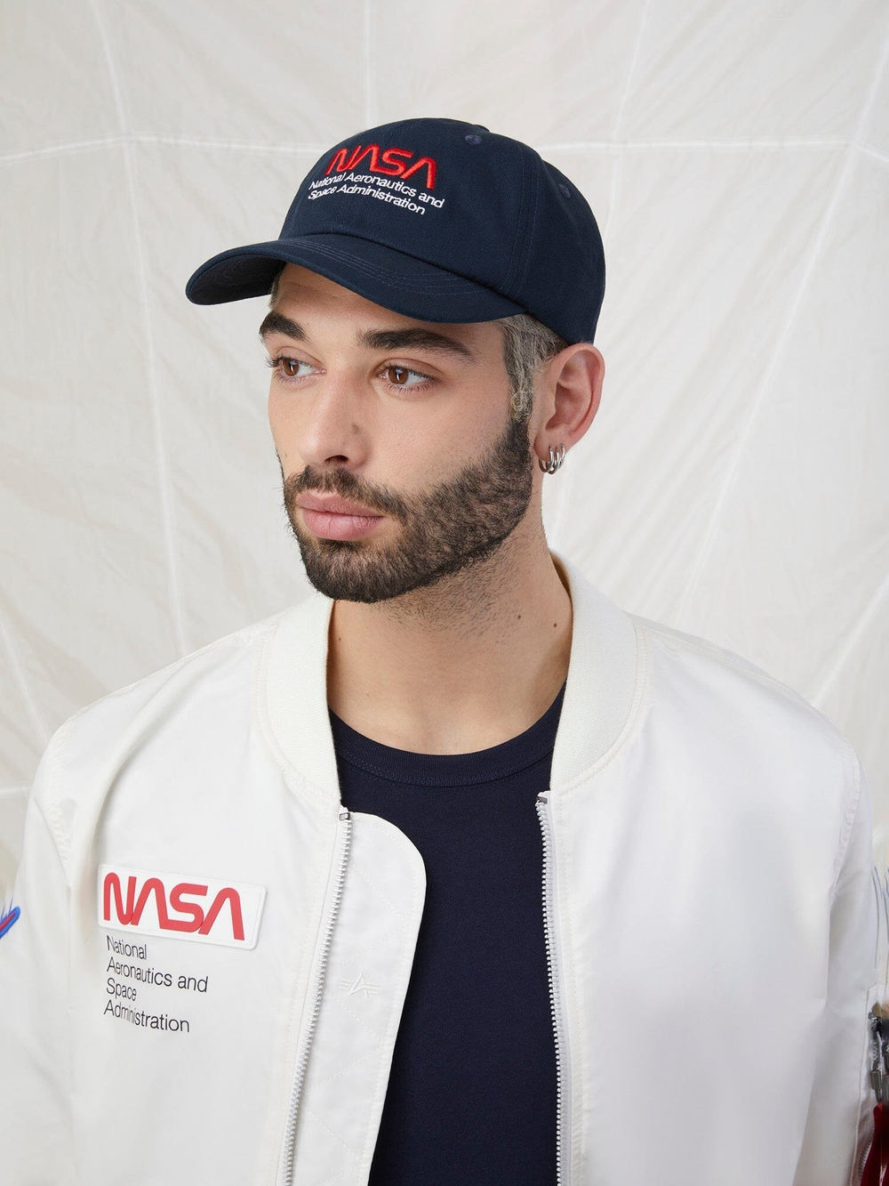 Кепка ALPHA INDUSTRIES NASA WORM LOGO CAP
