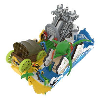 Надувная горка "Мир пиратов"