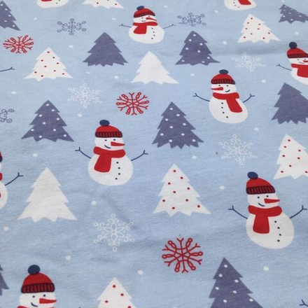 Футер 2х нитка петля Снеговики