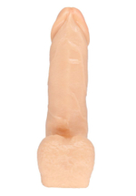 Телесная насадка в виде фаллоса с отверстием под плуг - 15,5 см.