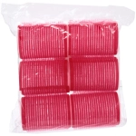 Бигуди липучки, 6шт., однотонные, цвет микс, d-4,5