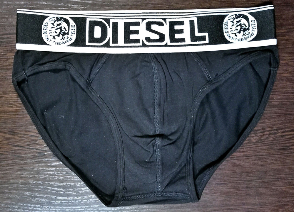 Трусы мужские "Diesel" 1 шт., хлопок, размер M, цвета чёрный, синий, серый