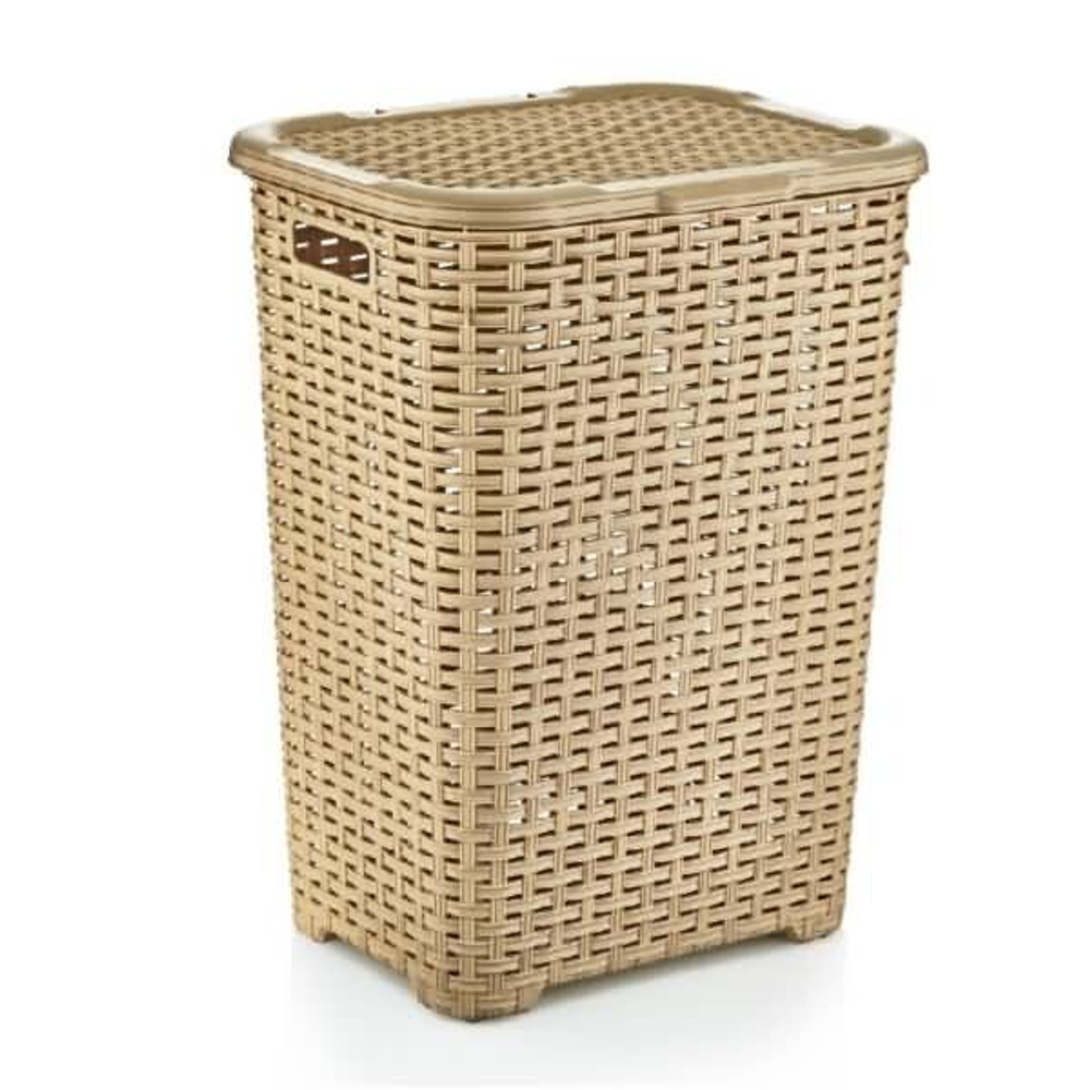 Корзина для белья Плетеная 50 лт бежевый