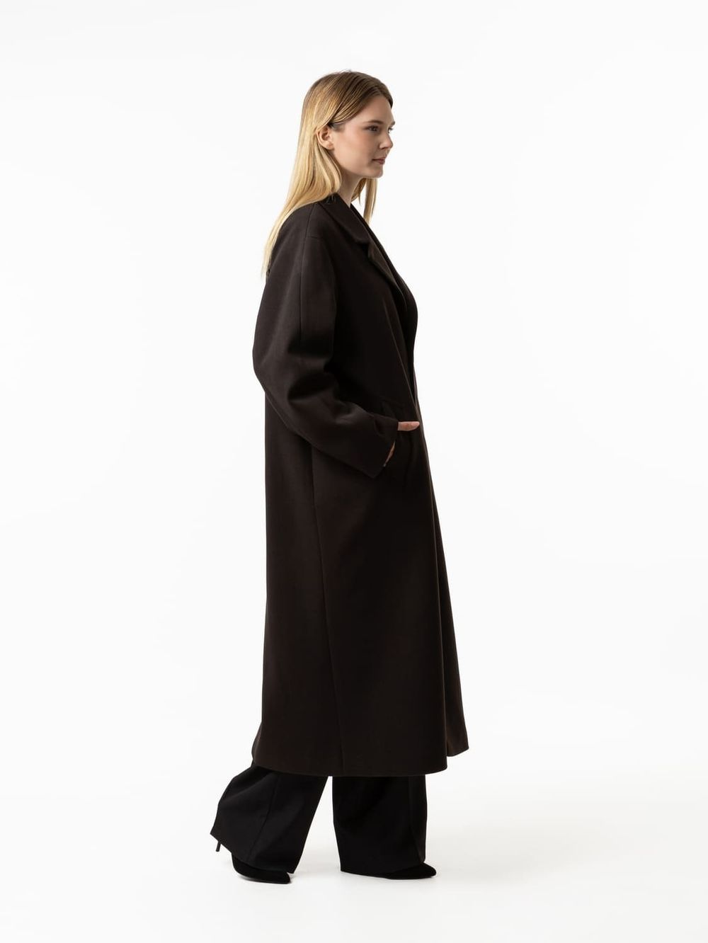 Пальто Dryg однобортное черное