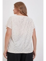 Блузка с пайетками короткий рукав