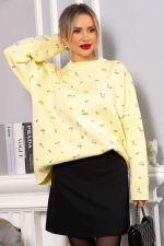 Свитер оверсайз Анита (лимонный) Б14758-1М LT Collection