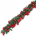 Гирлянда хвойная «Сказочное чудо» 1,8 м d=30 см, ПВХ, красный (SST1950R-180)