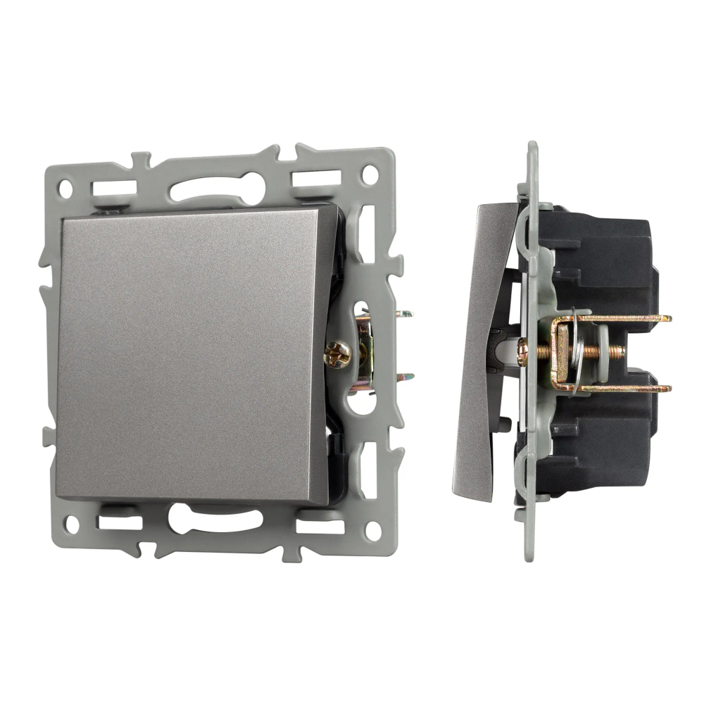 Механизм выключателя одноклавишный непроходной SWT-MK01-PL-GR (250V, 16A) (Arlight, -) 043712