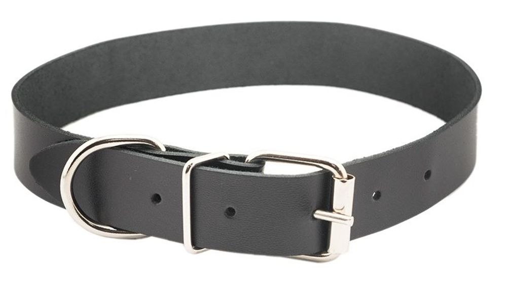Ошейник &quot;Чип&quot; из кожи для собак 16 мм обхват шеи 32-38 см.