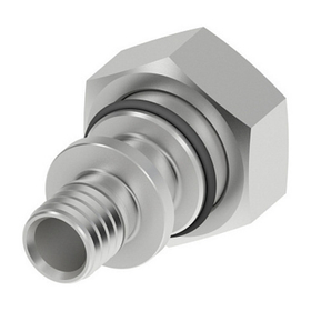 Соединение прямое с накидной гайкой TECE 20 (евроконус), латунь никелированная