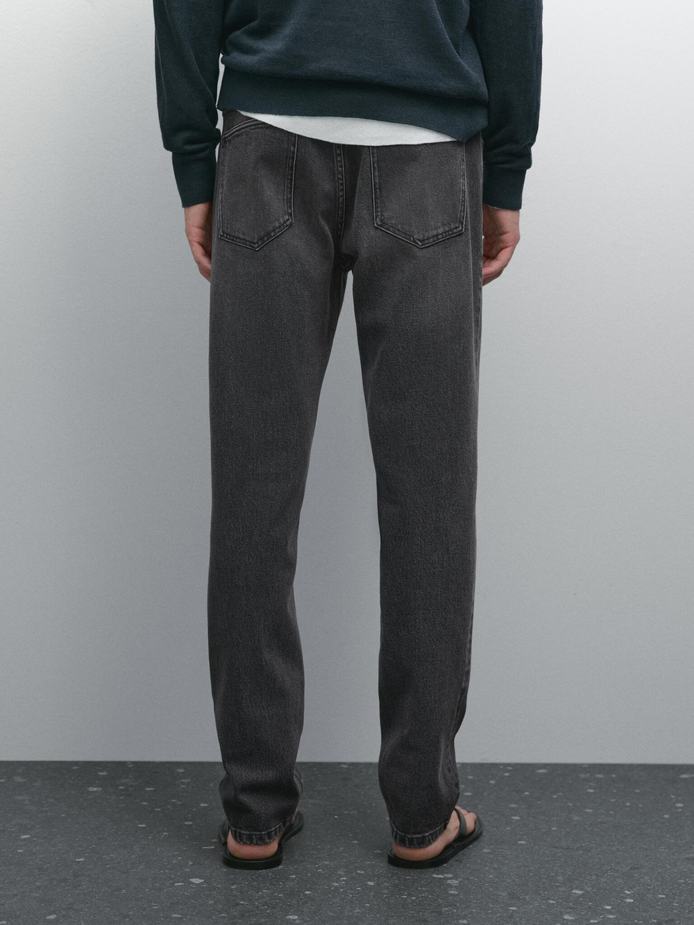 Massimo Dutti Джинсы Slim Fit, угольный