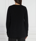 Хлопковый свитер maglia Beatrice B - черный(22FA8288CORE)