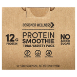 Designer Wellness, Протеиновый смузи, пробный набор, 12 пакетиков по 120 г (4,2 унции)