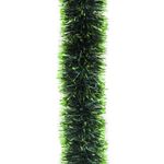 Мишура, 1 штука, диаметр 100 мм, длина 2 м, зеленая с салатовыми кончиками, 73738