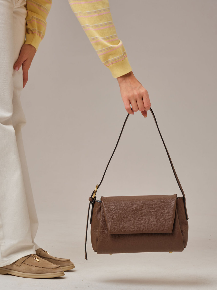 Кожаная сумка Nova DBR 31391 коричневый какао