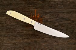 Нож кухонный MOYO Геликон универсальный 155мм, сталь AR-RPM9, рукоять G10-extra слоновая кость