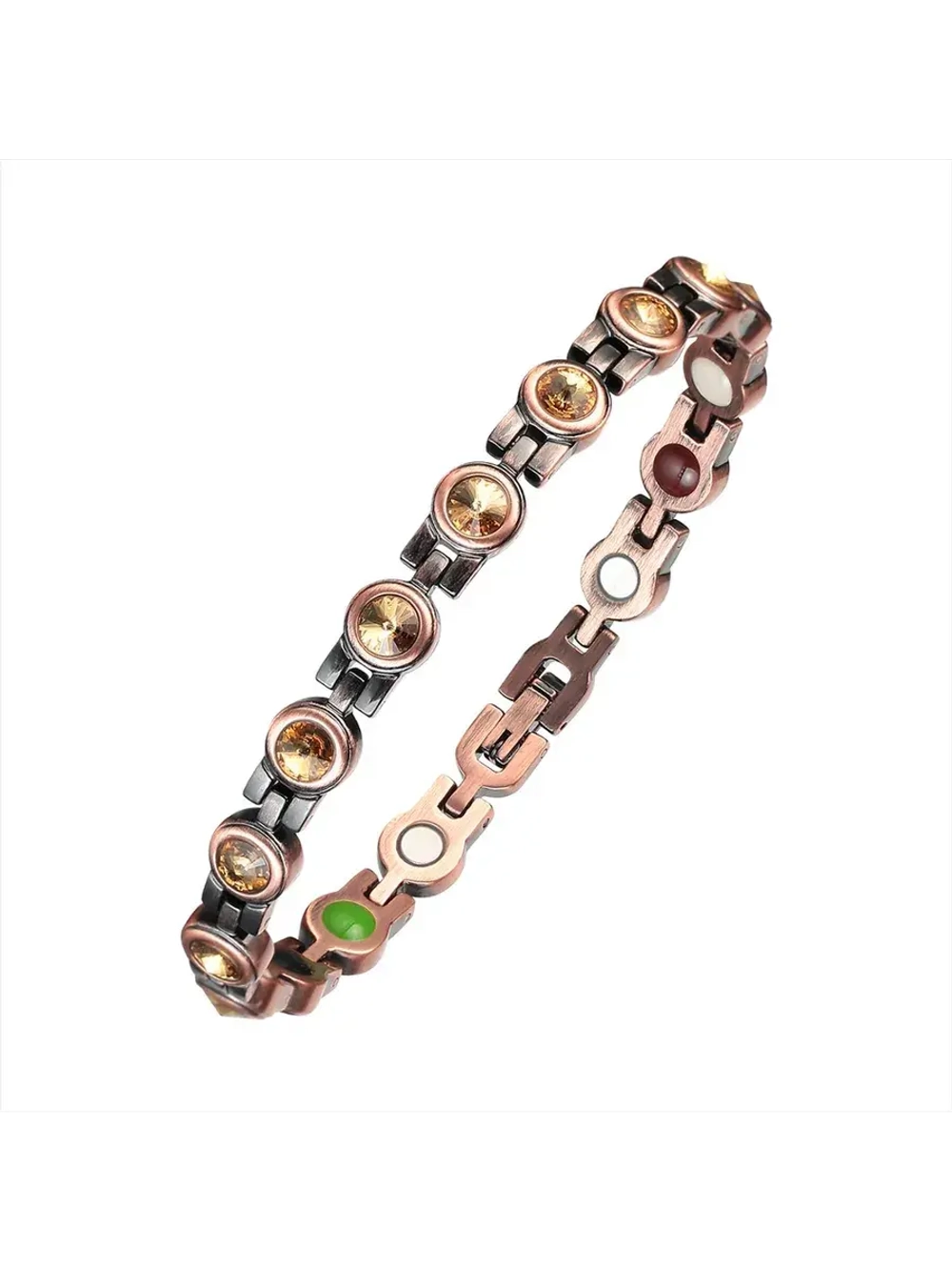 Магнитный браслет с цирконом