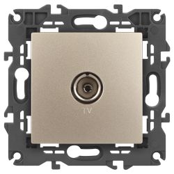 14-3101-04 ЭРА Розетка TV одиночная, IP20, Эра Elegance, шампань