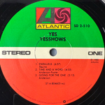 Yes - Yesshows 2LP (США 1980г.)