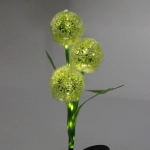 Светильник на солн.батарее (фигура на спице с подсветкой) «Одуванчики» 75 см, Белый (свечение тепл.белый)