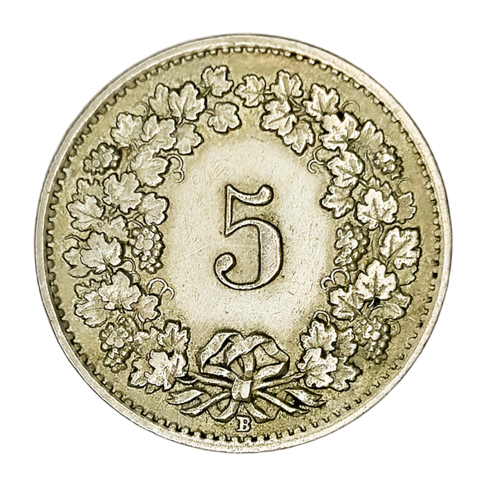 Switzerland, 5 Rappen, 1928 – Libertas Series, VF