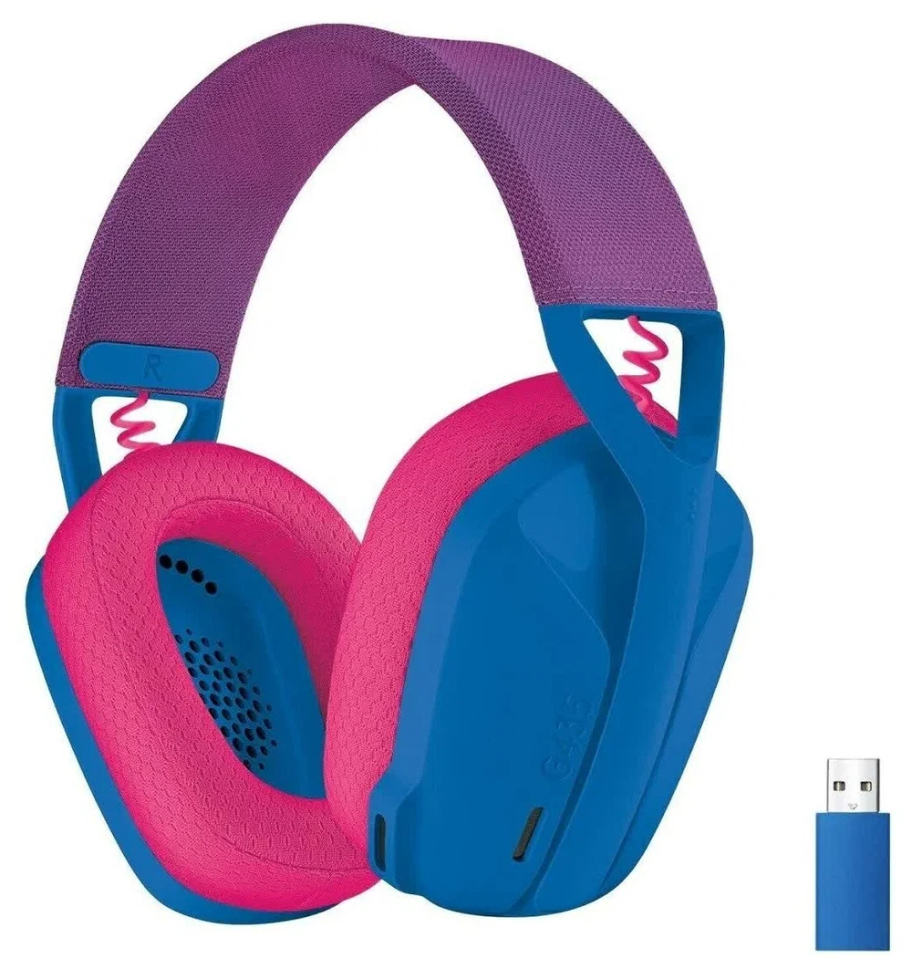 Беспроводная компьютерная гарнитура Logitech G G435, Blue And Raspberry