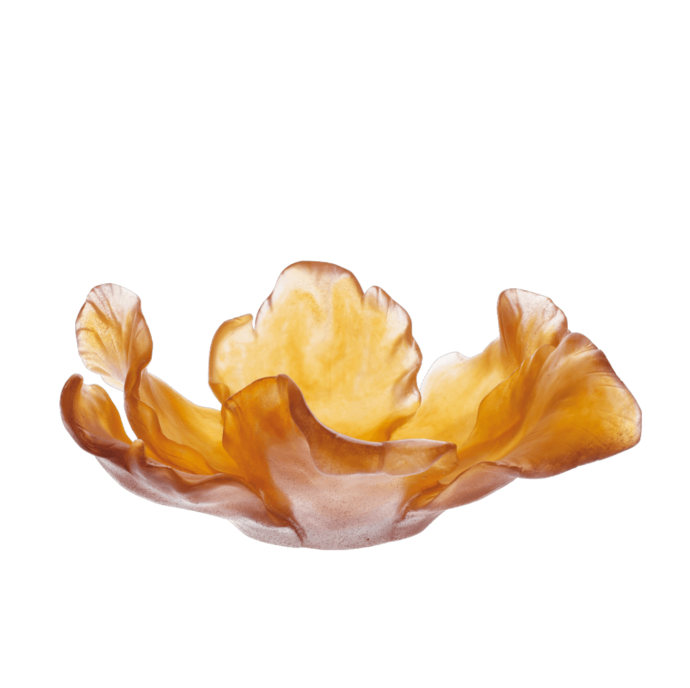 Ваза для фруктов Tulip янтарная, 30 см
