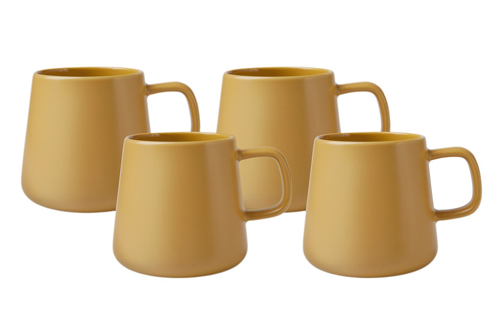 Набор кружек 4шт 375мл Maxwell&Williams Blend Sala горчичный