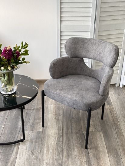 Стул VALTER AR627-3B Серый, ткань / Черный каркас