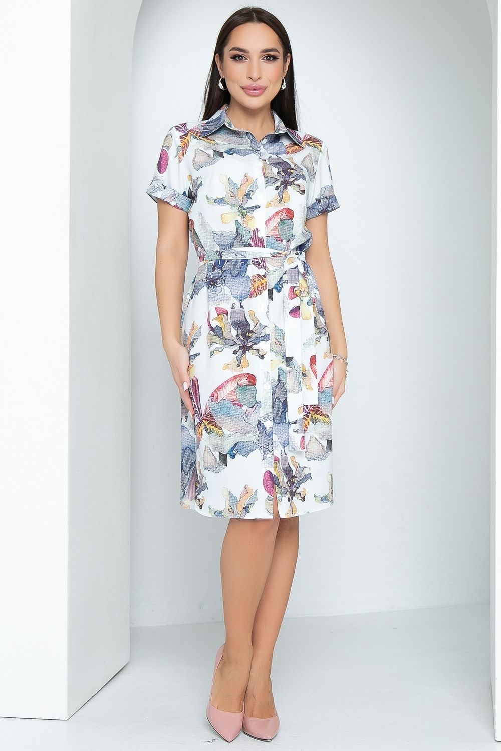 Платье-рубашка Сидни (акварель) Diolche