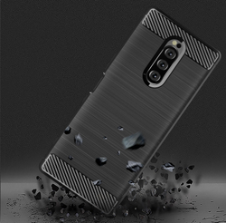 Чехол на Sony Xperia 1 цвет Black (черный), серия Carbon от Caseport