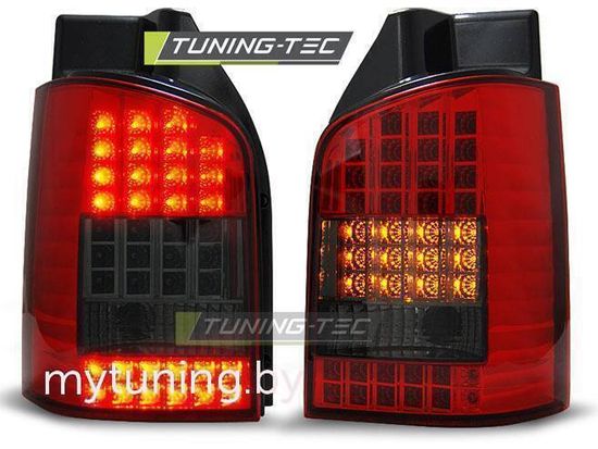 Задние фонари VW T5 red smoke led
