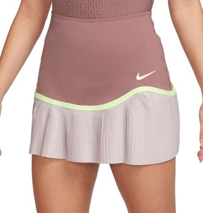 Теннисная юбка Nike Dri-Fit Advantage Pleated Skirt - smokey mauve/platinum violet/white